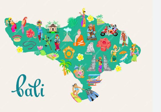 نقشه گردشگری بالی - تور بالی - گردشگران شیراز
