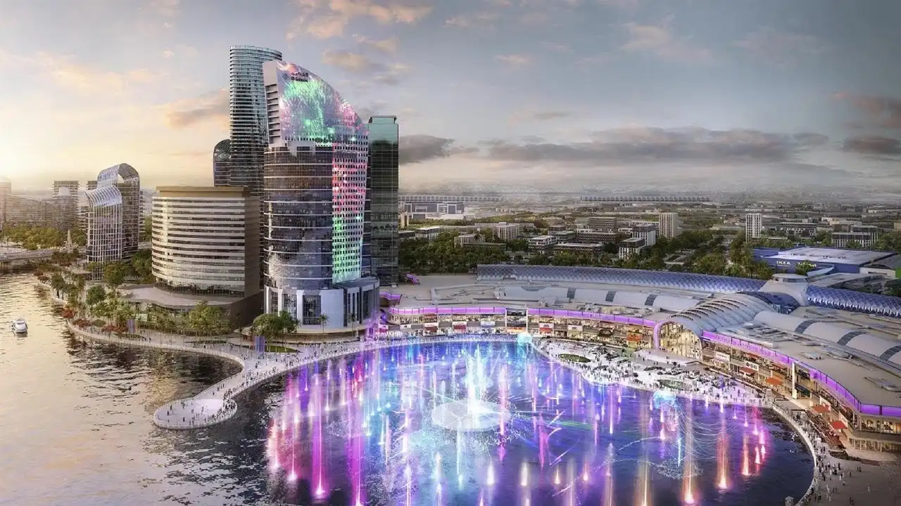 نمایی زیبا از Dubai Festival City در دبی-گردشگران شیراز