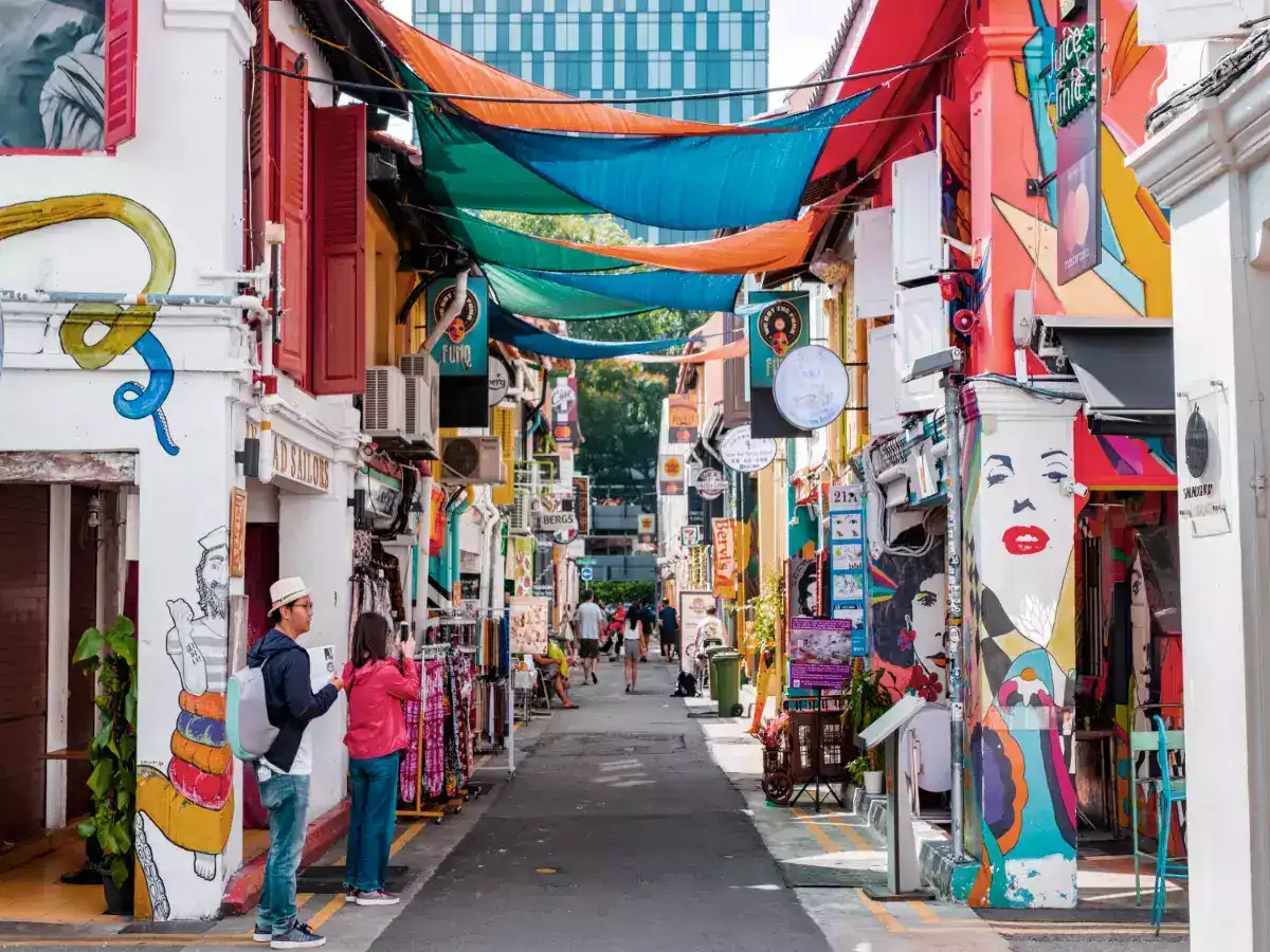 مرکز خرید رنگارنگ Haji Lane سنگاپور-گردشگران شیراز